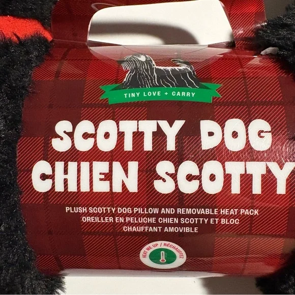 Black Scotty Dog Comfort HEAT PACK Plush Sherpa Pillow Scottish Terrier‎ - Picture 3 of 6